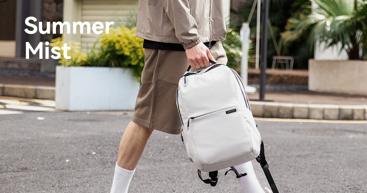 Mark Ryden white Summer Mist backpack for student back-to-school use