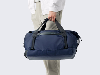 Mark Ryden Global navy blue anti-theft gym bag with dual handles