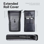 Sleek DynaPack laptop bag with extended roll cover & multi-compartments for modern travelers