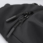 Mark Ryden Global ChillFlex black anti-theft sling bag zipper detail