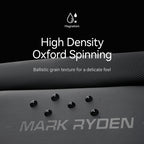 EasyGlide crossbody bag with high density oxford spinning material, ballistic grain texture, and water-resistant surface, Mark Ryden.