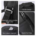 Mark Ryden Global black anti-theft backpack with detachable alloy buckle & handle design