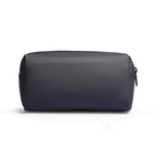 Dark gray portable large capacity traveling toiletries bag with zippered closure, ideal for organizing travel essentials.