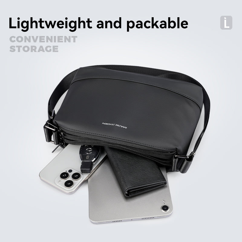 Mark Ryden Global black lightweight waterproof crossbody bag with phone, wallet, keys