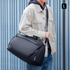 Mark Ryden Global Deformable II black leather fitness crossbody bag