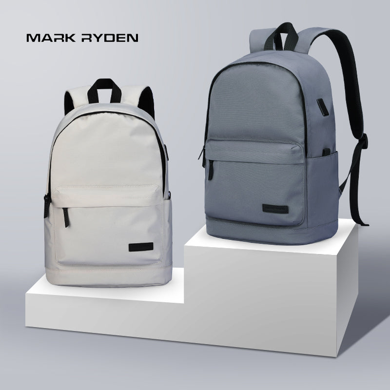 Mark Ryden DuoHuePack daily lightweight school backpacks in light gray and dark gray