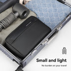 Mark Ryden black washbag in suitcase - compact travel accessory