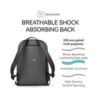 Mark Ryden Drifter backpack - dark gray, breathable back, twill polyester, shock absorbing