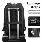 Mark Ryden Global FileMaster black travel backpack with luggage straps