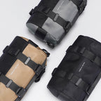 Mark Ryden MotoBarrel cylinder crossbody bags in tan, gray, black with straps