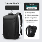 Classic black Mark Ryden backpack with 3 pockets, 17.3" laptop, daily travel