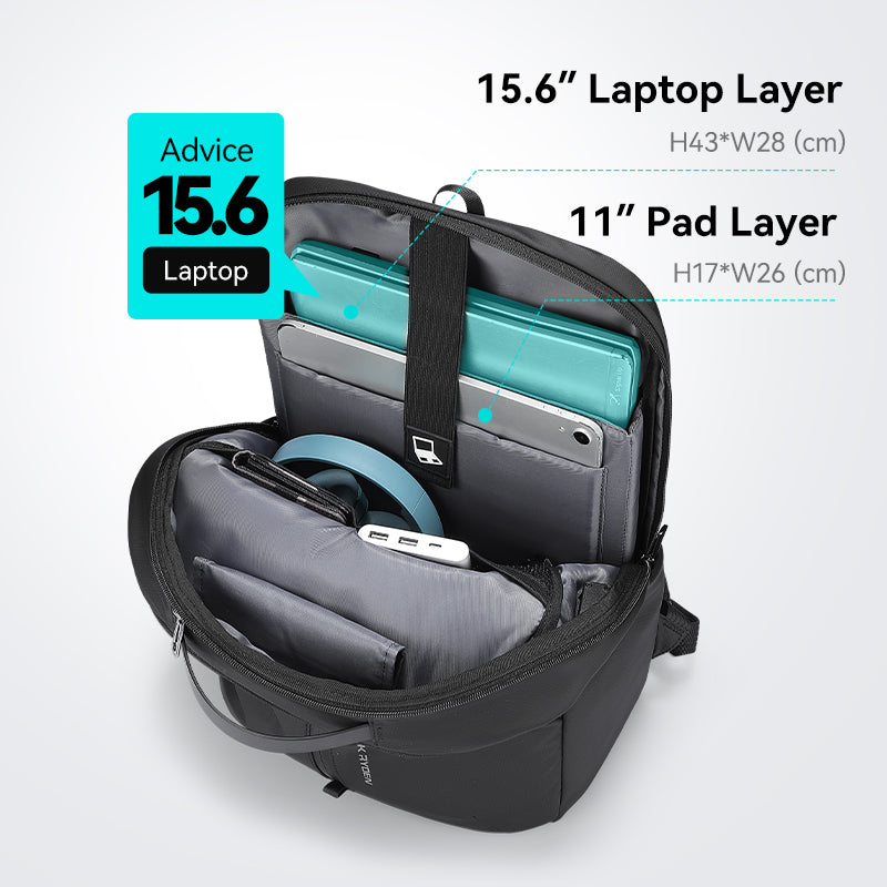 MARK RYDEN Global leather membrane waterproof scratch-resistant backpack with organized compartments