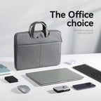Gray anti-theft business laptop bag 13.3-15.6 inch by Mark Ryden Global, office setup