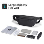 Mark Ryden waterproof scratch-resistant black crossbody bag with travel accessories