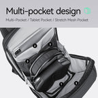 Mark Ryden Global mini polycom iPad-capable crossbody bag with multi-pockets and tablet compartment