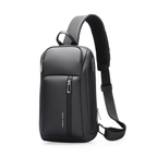 Mark Ryden black high-capacity urban commuting crossbody bag with multiple zippers