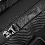 MarkRyden Global's MotoBarrel cylinder crossbody bag - black strap with metal buckle detail