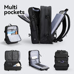 Mark Ryden Global black anti-theft multi-pocket minimalist backpack with organized compartments