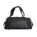 Mark Ryden Worksman black durable polyester travel bag with spacious main compartment, multiple easy access pockets, padded handles, and adjustable shoulder straps.