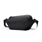 Mark Ryden black leather anti-theft commuter messenger bag with adjustable straps