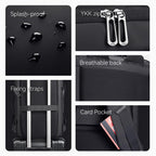 Mark Ryden black splash-proof multi-functional backpack with YKK zippers