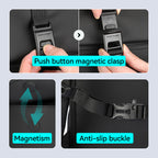 Mark Ryden backpack with push button magnetic clasp & anti-slip buckle – secure daily travel bag