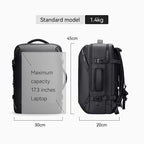 MarkRyden Global black anti-theft multi-functional backpack - 45x30x20cm, 1.4kg, 17.3 inch laptop capacity