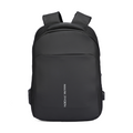 Modern black Mark Ryden anti-theft laptop backpack with USB charging port