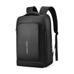 Black Mark Ryden Slim II backpack: high-capacity, sleek design with multiple compartments and side USB port for travel and commuting.