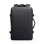 Black Mark Ryden 40L backpack with three-layer main pocket, top handle, and side pockets for business trips and college use.