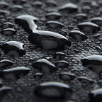 MarkRyden Global slim commuting laptop backpack with water-resistant material showing droplets