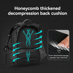 Black Compacto Versatile Carry-On Laptop Backpack 15.6/17.3 inch featuring honeycomb thickened decompression back cushion with three-dimensional sponge for scientific load reduction