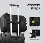 Mark Ryden Global black hard-shell backpack with luggage straps, shoulder pocket & glasses hanger for work