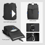 Mark Ryden Global black anti-theft commuter backpack with pockets