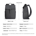 Mark Ryden professional black backpack - stylish lightweight everyday design with buckle closure