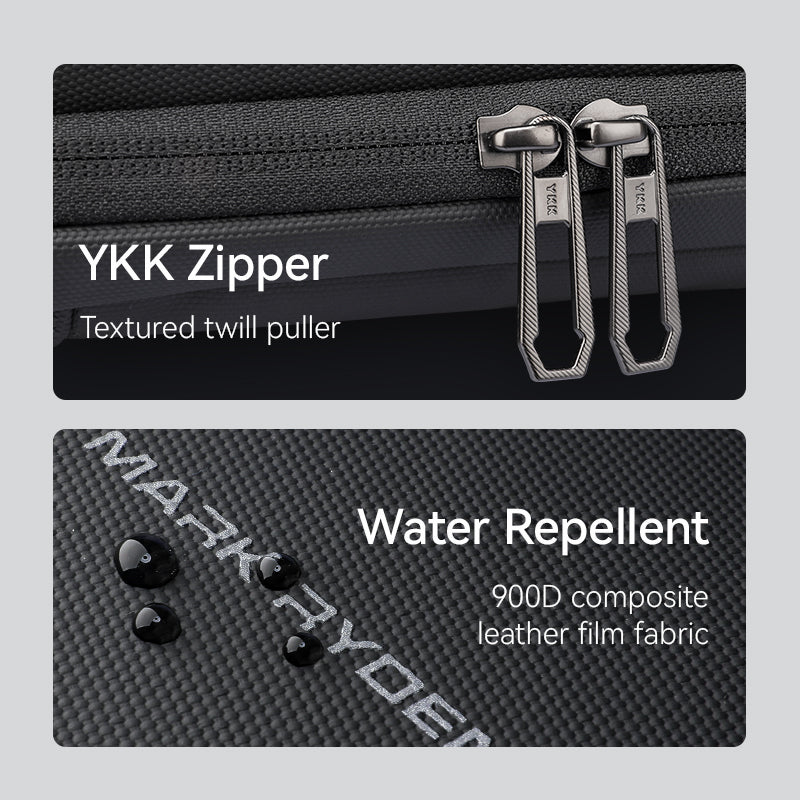 Mark Ryden waterproof backpack with YKK zippers & water-repellent fabric