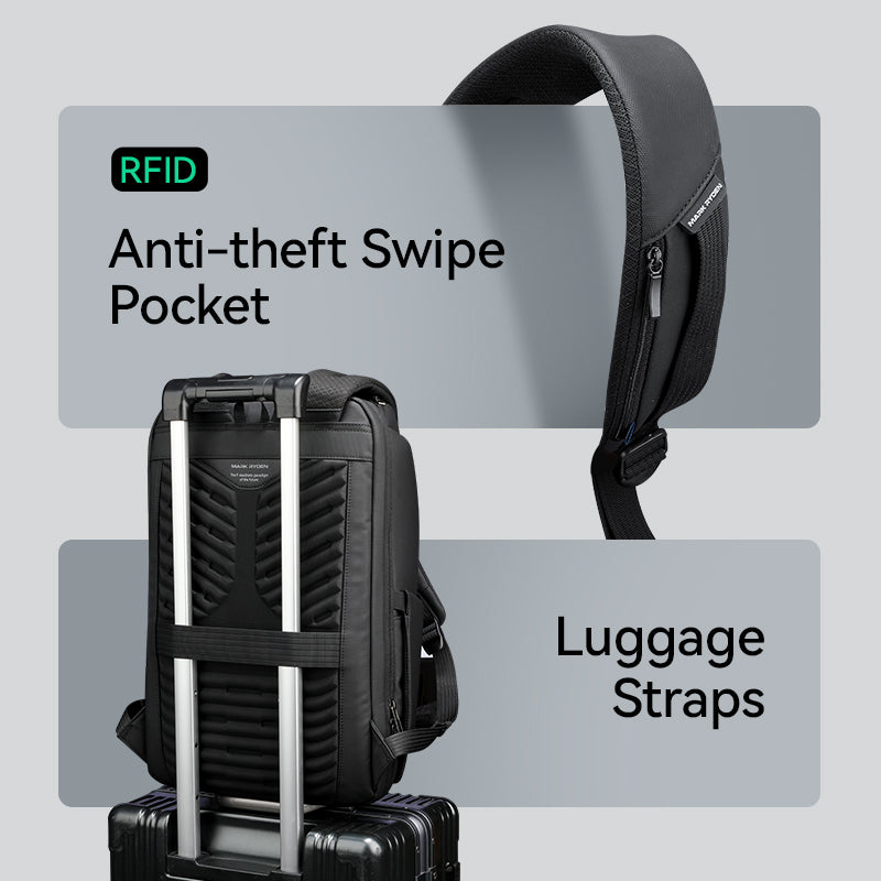 Mark Ryden waterproof anti-theft backpack with luggage straps