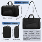 MarkRyden Global black expandable travel gym bag - anti-theft feature