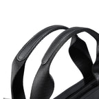 MarkRyden Global FortiCore briefcase black leather handles with stitching detail