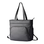 MarkRyden Global gray tech-integrated messenger bag with dedicated charger compartment