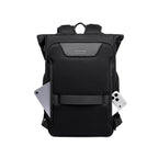 Mark Ryden MorphCore black adaptive expandable backpack with laptop/camera visible
