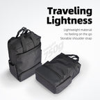 MarkRyden BreezePack lightweight black backpack with removable shoulder strap