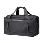 Charcoal gray Mark Ryden NomadFlex 3-in-1 waterproof gym bag with dual handles and front logo pocket.