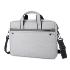 Gray MarkRyden tech commuter briefcase with handles & shoulder strap for 14/15.6" laptops