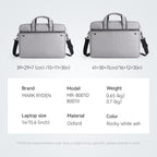 MarkRyden Tech Commuter Computer Briefcase in Rocky white ash, Oxford material, fits 14/15.6 inch laptops, with dual handles and adjustable shoulder strap.