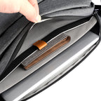 Mark Ryden Fingon Ⅰ gray leather large capacity commuter bag with secure compartments