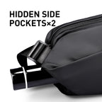 Black leather anti-theft city commuter bag with hidden side pockets ×2 - Mark Ryden Global