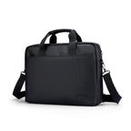Black MarkRyden Classic IV Tech Commuter Briefcase with dual top handles and adjustable shoulder strap, designed for 14/15.6 inch laptops.