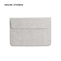 Light gray heathered stylish modern slim laptop bag with flap closure, for 13.3-15.4 inch laptops by Mark Ryden