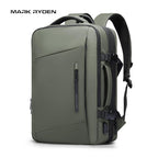 MarkRyden olive green expandable laptop backpack with anti-theft features